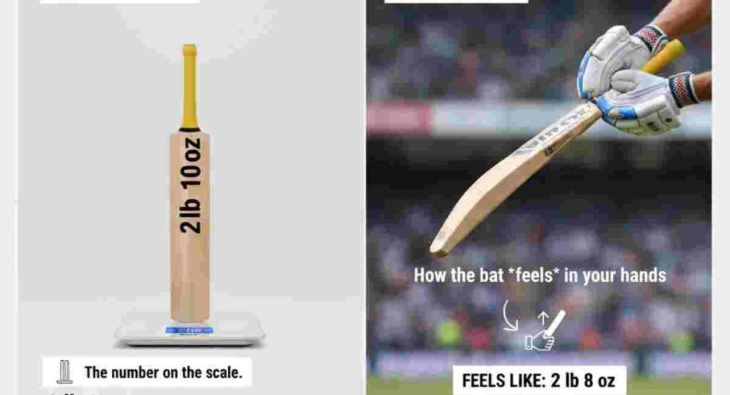 cricket bat weight vs pickup comparison