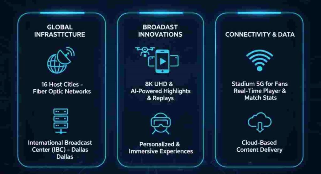 fifa world cup 2026 broadcasting logistics ibc dallas 8k connectivity
