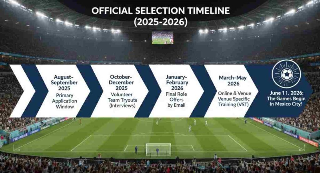 official fifa 2026 volunteer selection timeline 2025 2026