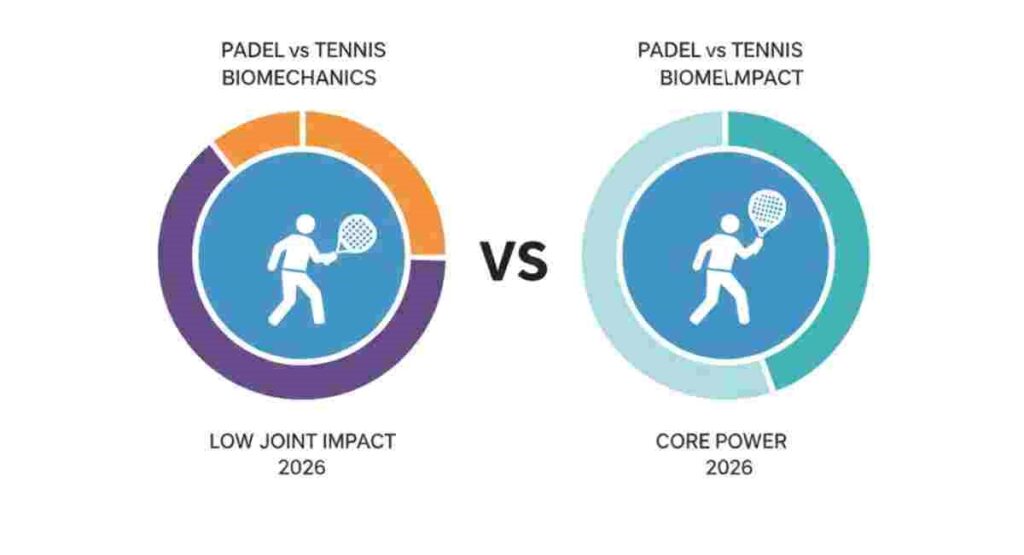 padel biomechanics vs tennis