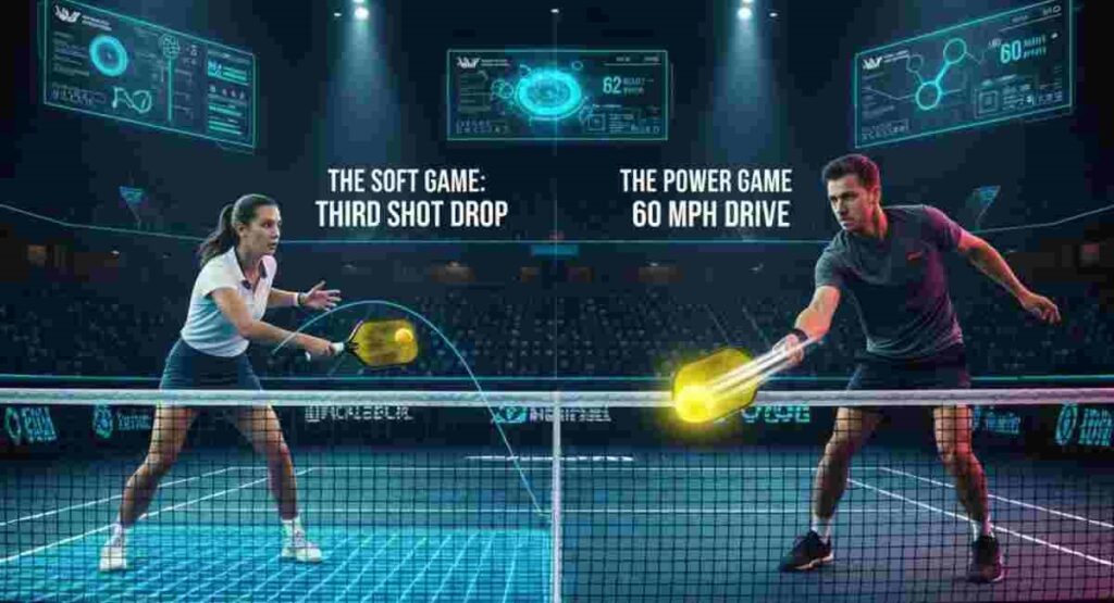 pickleball technical shots dink vs drive