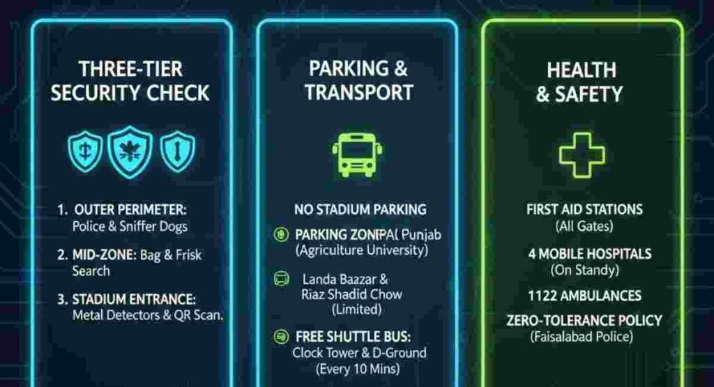 psl 11 faisalabad security guidelines crowd control iqbal stadium