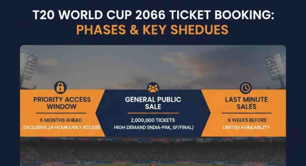 t20 world cup 2026 ticket booking phases schedule