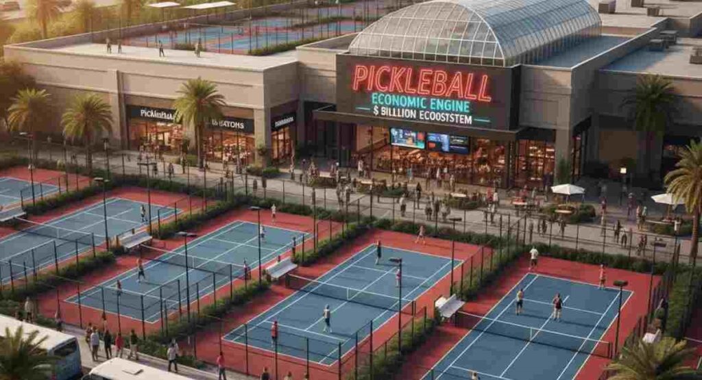 usa pickleball economy shopping mall hubs