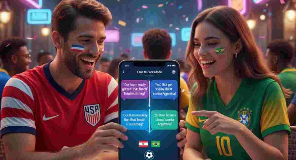 ai translator apps face to face mode fifa fans