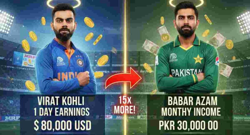 bcci vs pcb salaries 2026 virat kohli babar azam