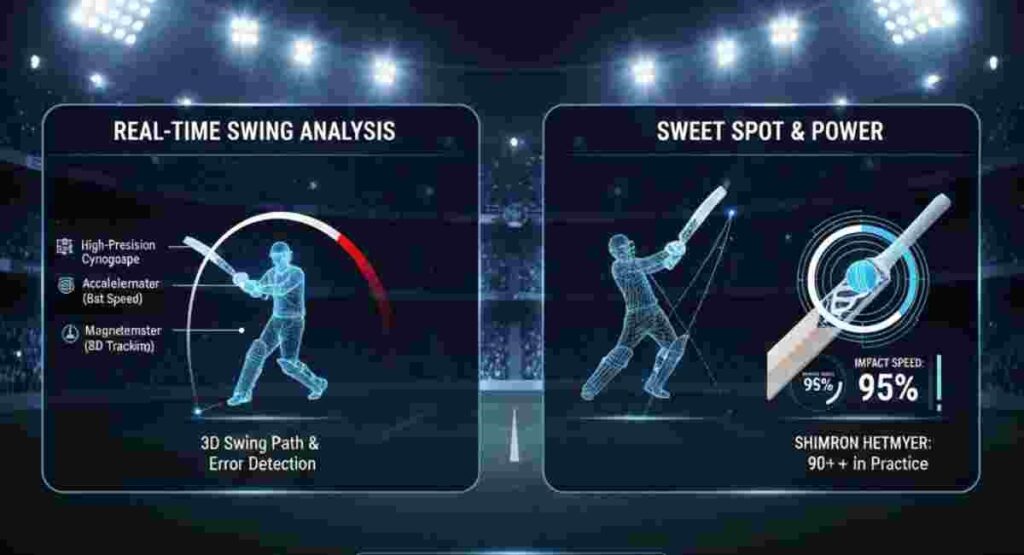 cricket performance metrics 2026 swing path sweet spot