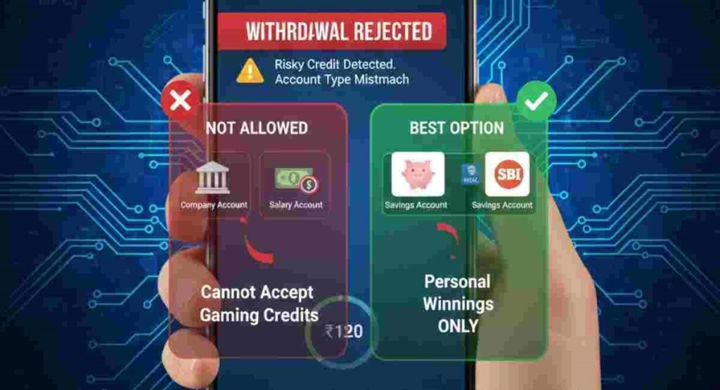 dream11 withdrawal rejected salary od account fix