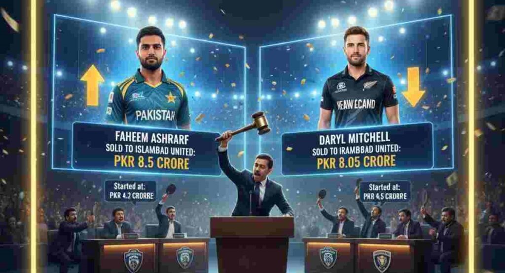 faheem ashraf daryl mitchell psl 2026 auction prices
