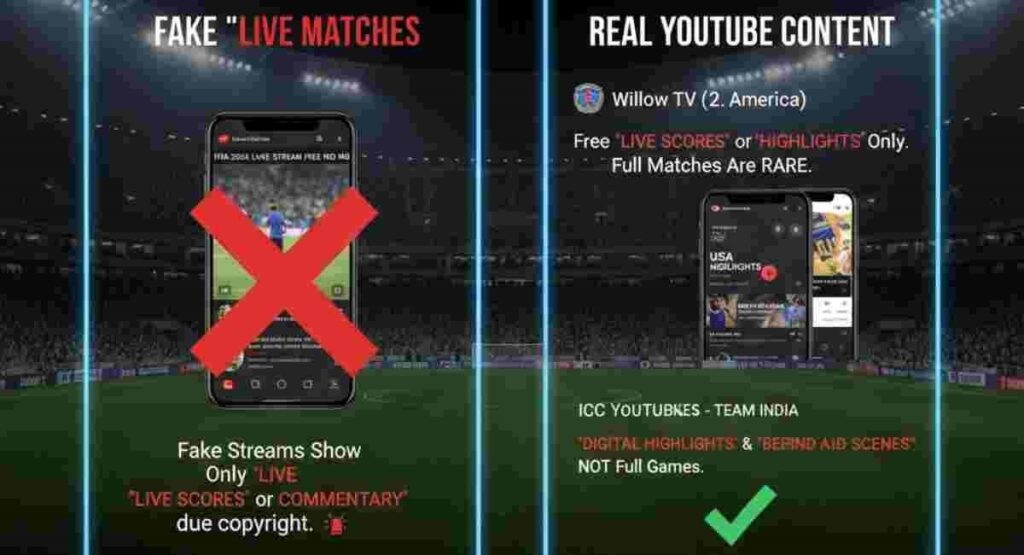 fake vs real youtube fifa live streaming guide