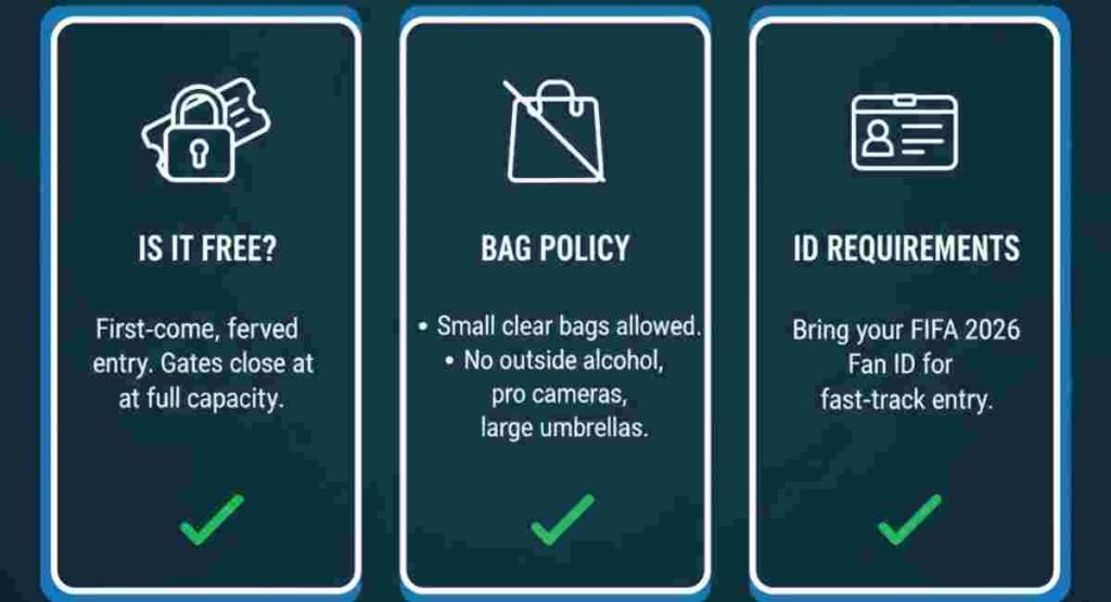 fifa 2026 fan festival entry rules bags security