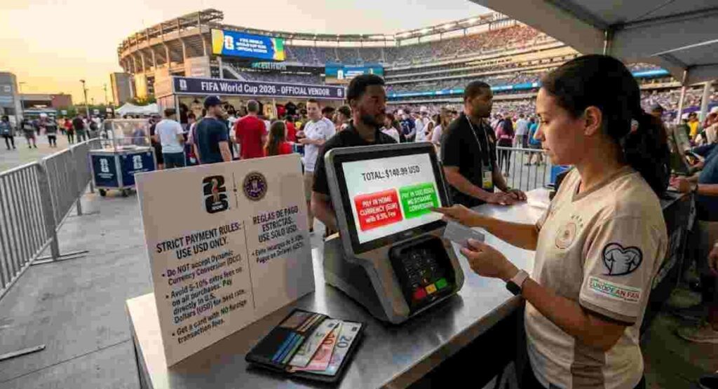 fifa 2026 stadium currency transaction fees