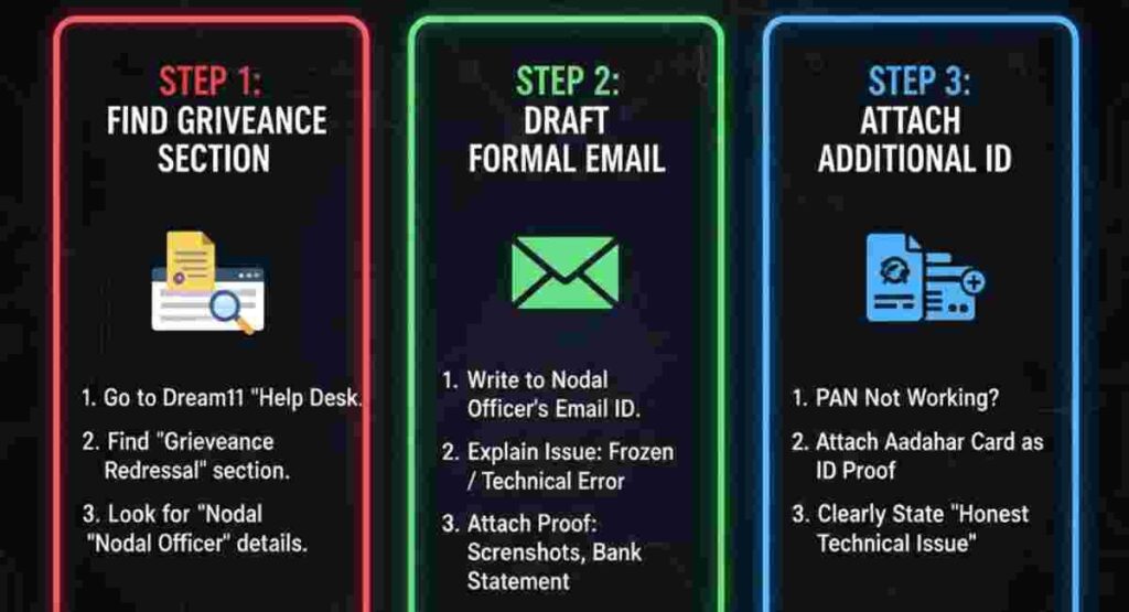 how to contact dream11 nodal officer grievance redressal