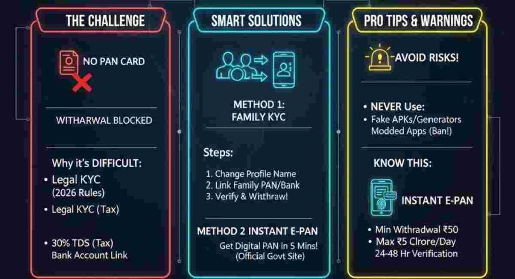 how to withdraw money from dream11 without pan card 2026