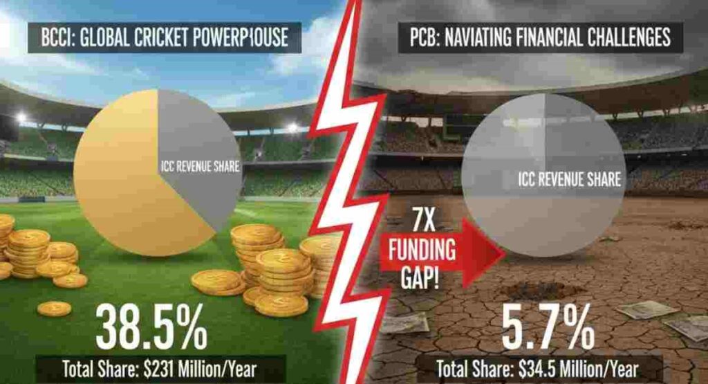 icc revenue share 2026 bcci vs pcb comparison
