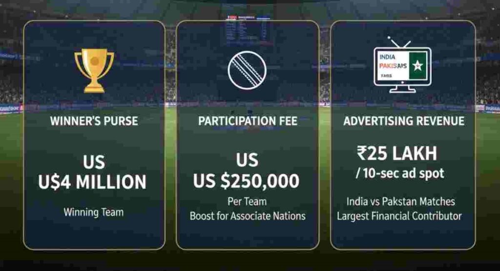 icc t20 world cup 2026 prize money revenue