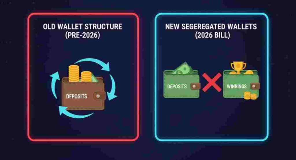 impact of online gaming bill 2025 dream11 wallet segregation