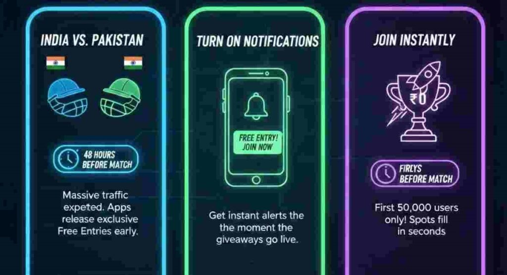 india vs pakistan free entry early bird strategy