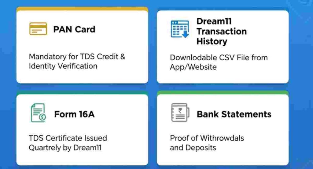 key documents dream11 tds refund 2026