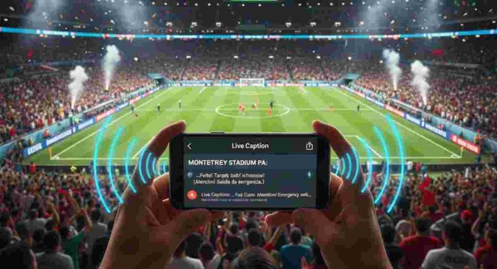 live captioning ai translator apps fifa stadium
