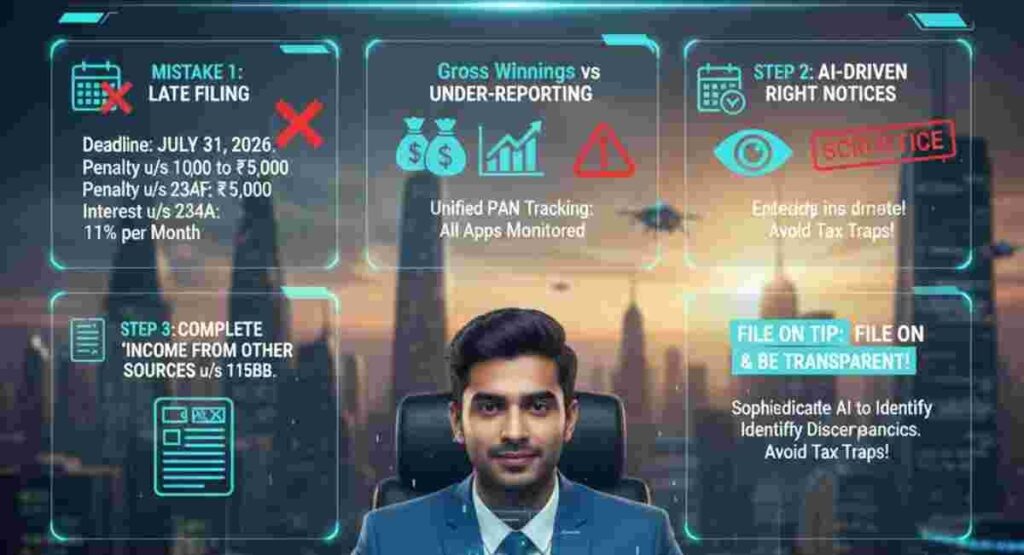 penalties non compliance itr fantasy winnings 2026
