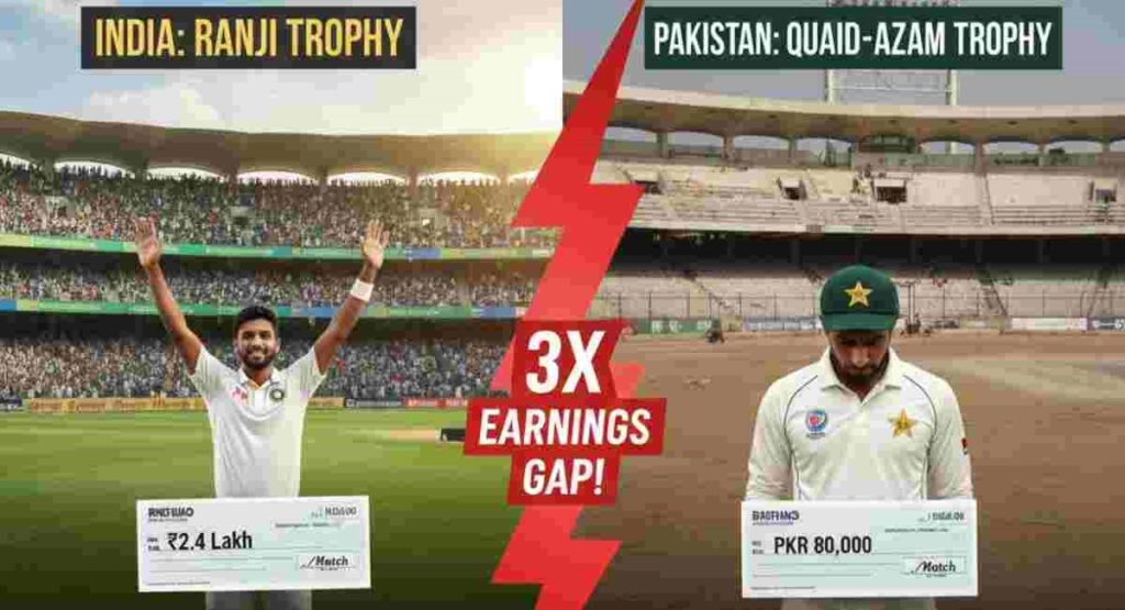 ranji trophy vs quaid e azam trophy match fees 2026