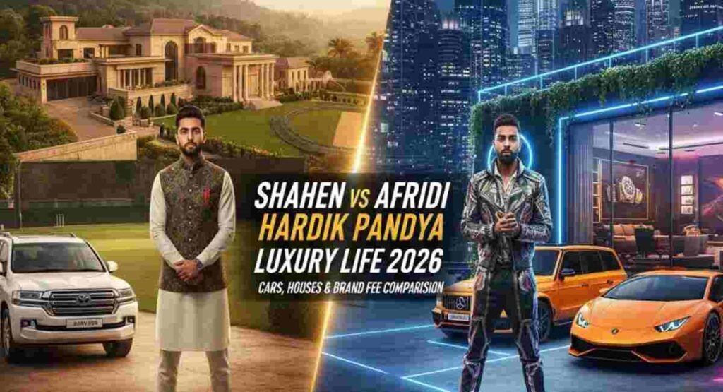 Shaheen Afridi vs Hardik Pandya Luxury Life 2026: Cars, Houses and Brand Fee Comparison.