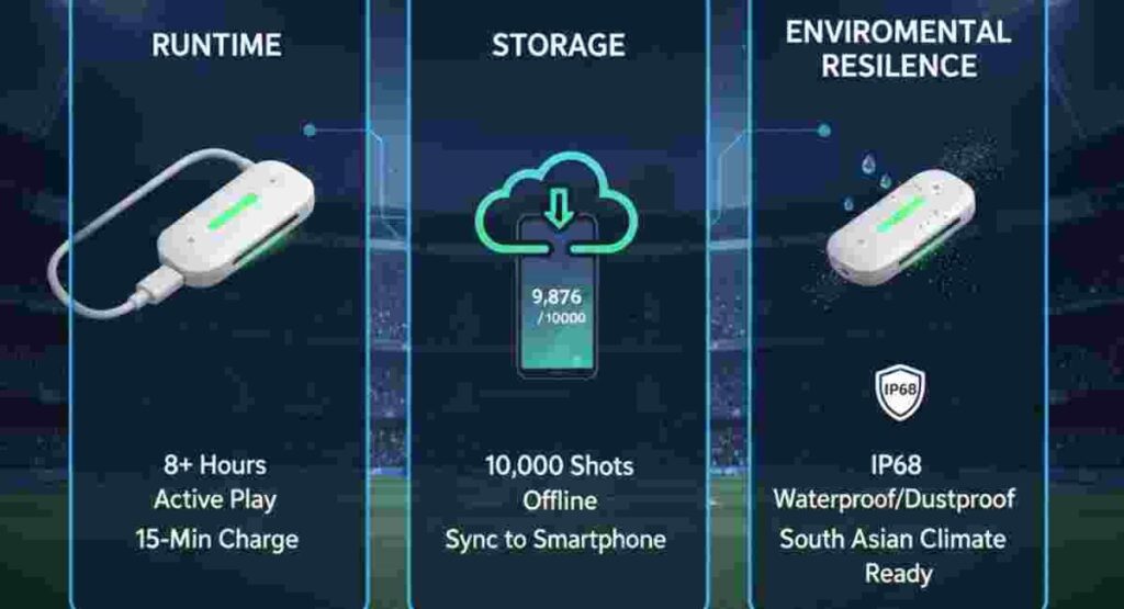 smart bat sensor specs 2026 battery storage ip68