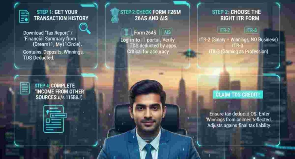 step by step guide itr filing fantasy winnings 2026