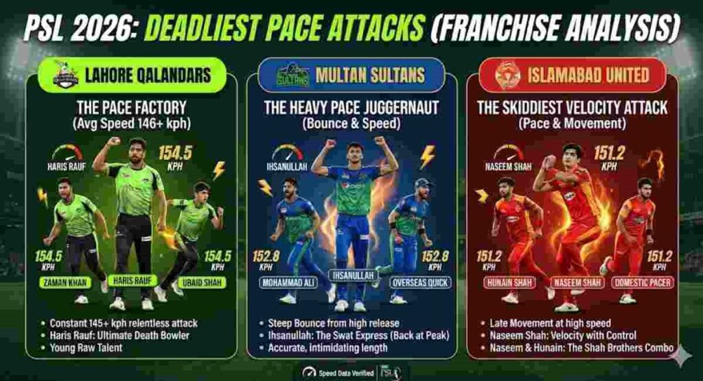 Comparison of the fastest pace attacks in PSL 2026