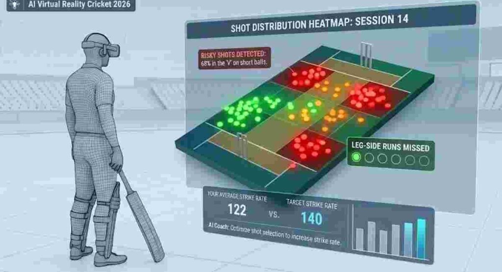 ai vr cricket post session heatmap