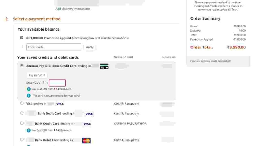 amazon checkout sales tax shipping address
