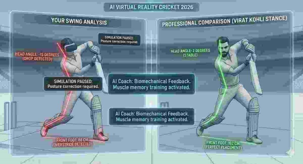 biomechanical cricket posture feedback