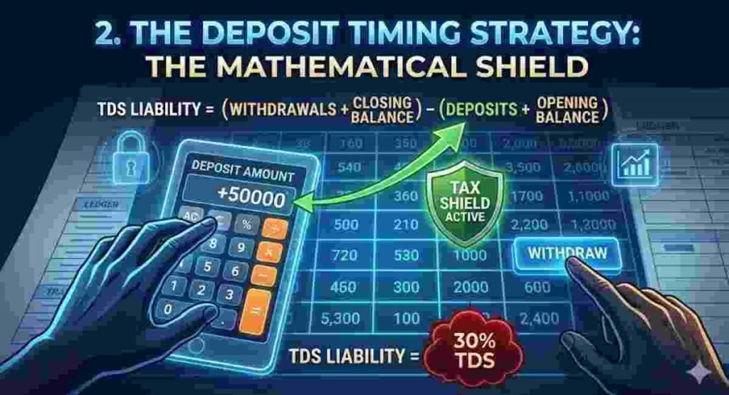 deposit timing mathematical tax shield