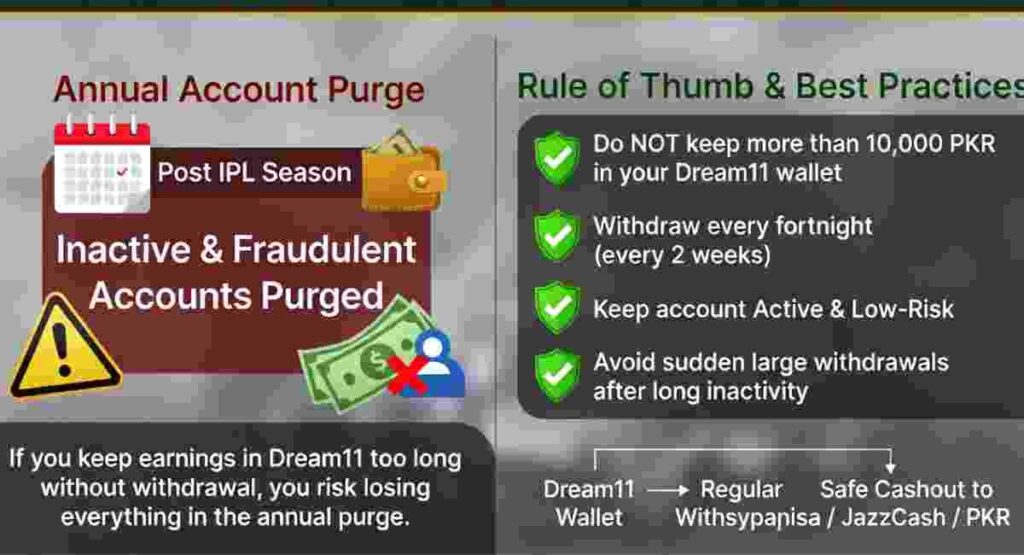 dream11 account safety limits