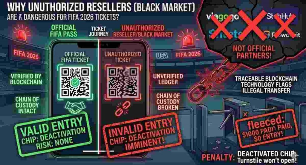 fifa 2026 unauthorized resellers black market warning