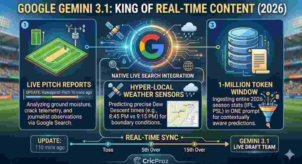 google gemini 3 1 real time cricket stats