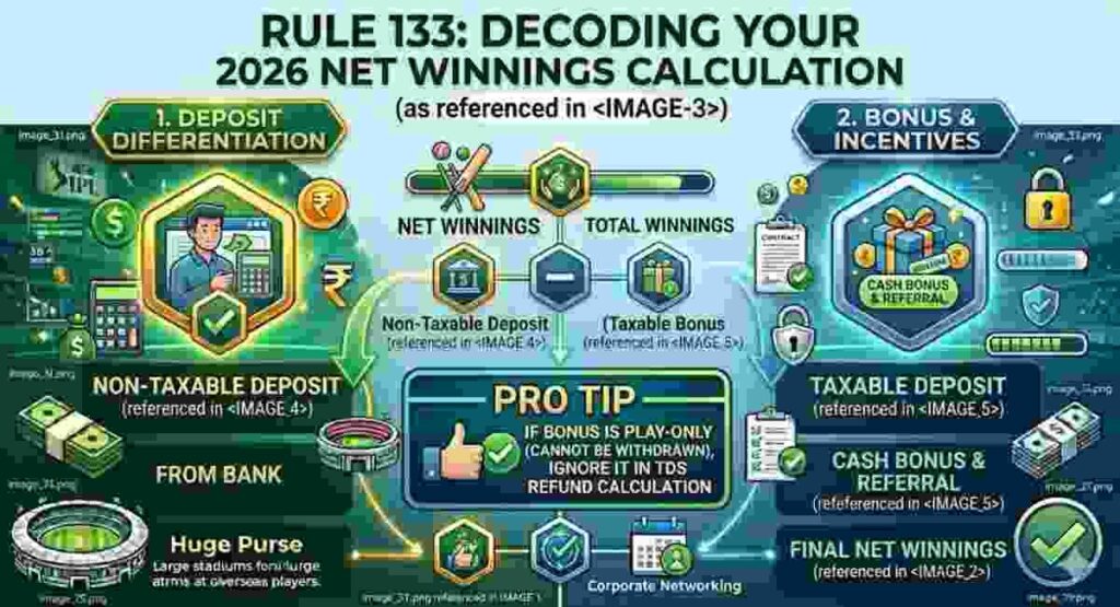 how to calculate dream11 net winnings rule 133 2026