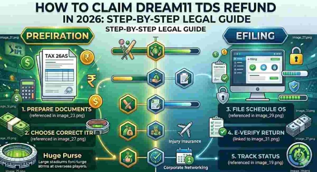 how to claim dream11 tds refund 2026 infographic