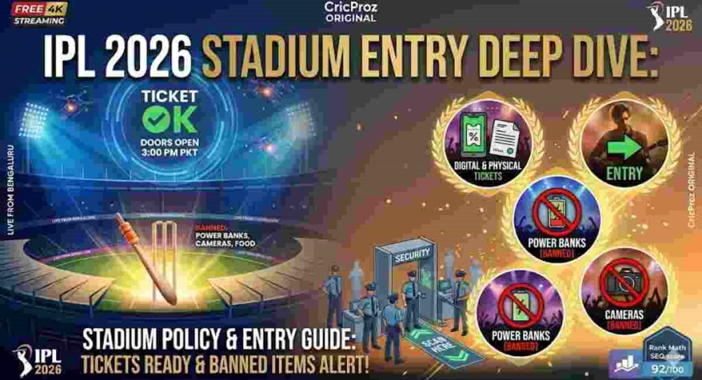 ipl 2026 stadium entry policy and banned items