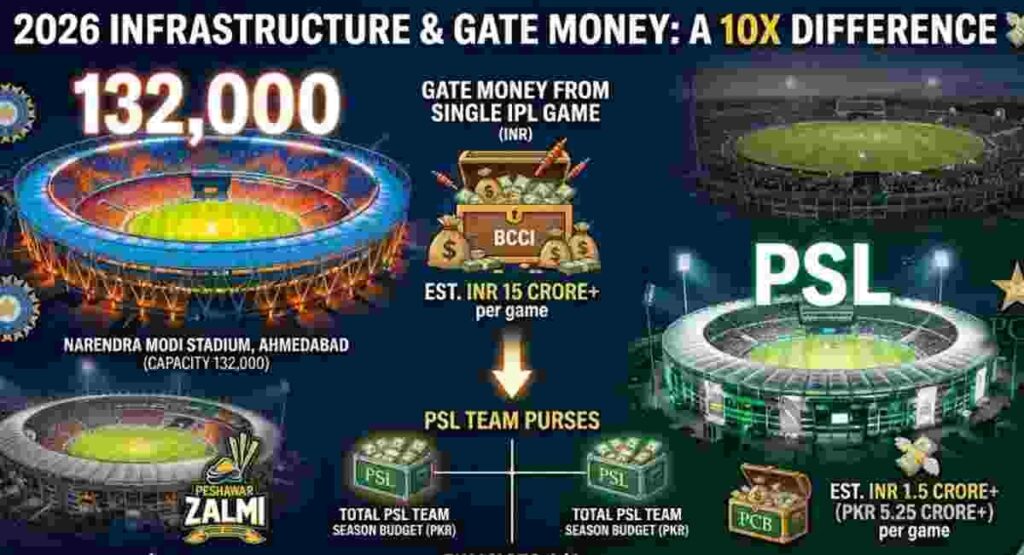 narendra modi stadium gate money vs psl 2026