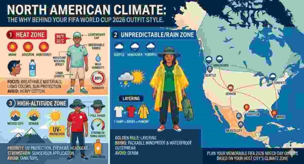 north american climate zones fifa 2026 match day outfits guide