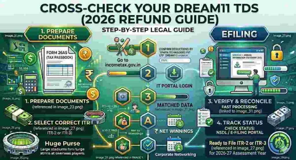 ow to cross check dream11 tds refund 2026 guide