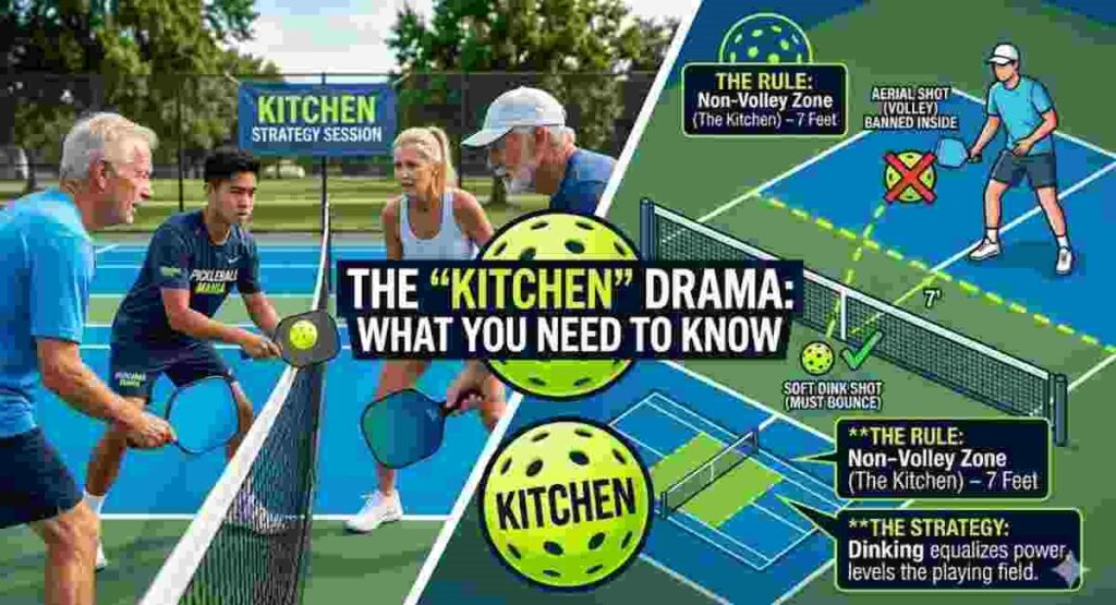 pickleball mania kitchen rules infographic