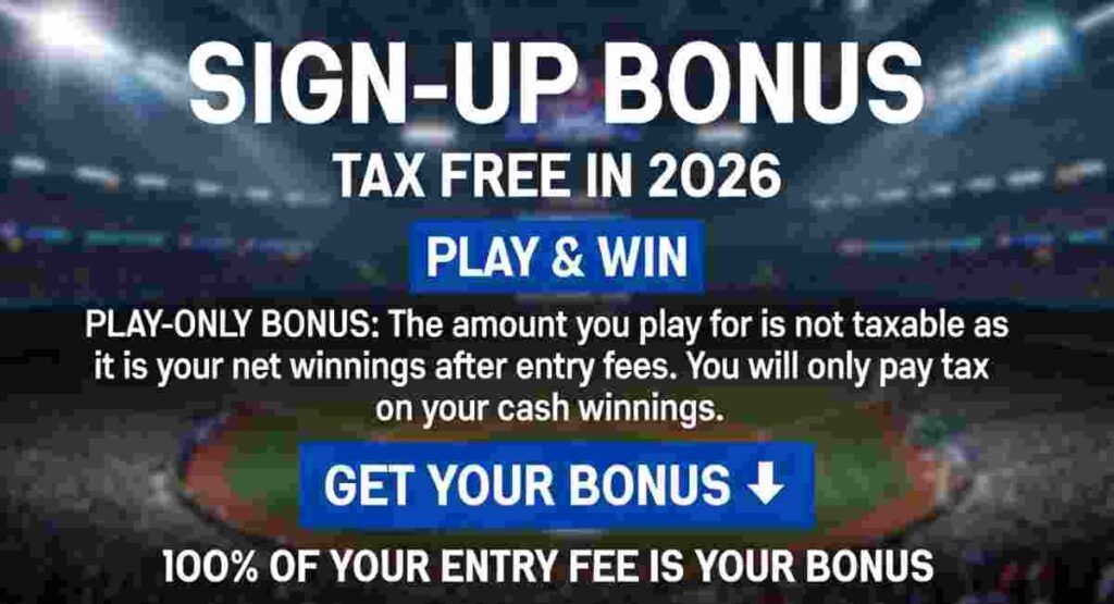 tax free signup bonus 2026 fantasy banner