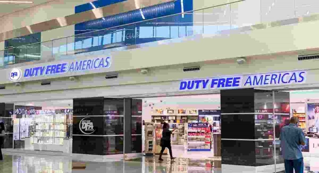 us airport duty free shop entrance