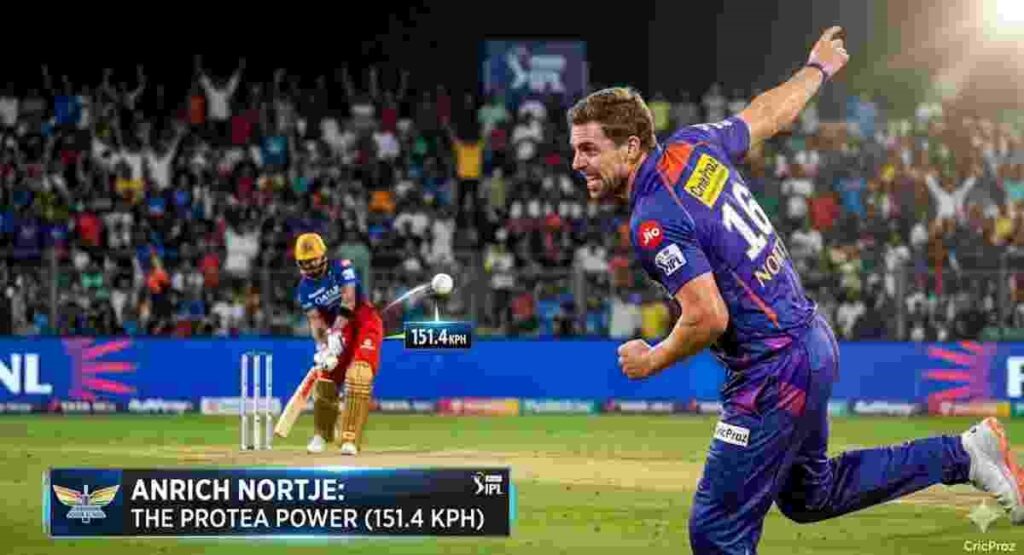 anrich nortje 151 kph ipl 2026