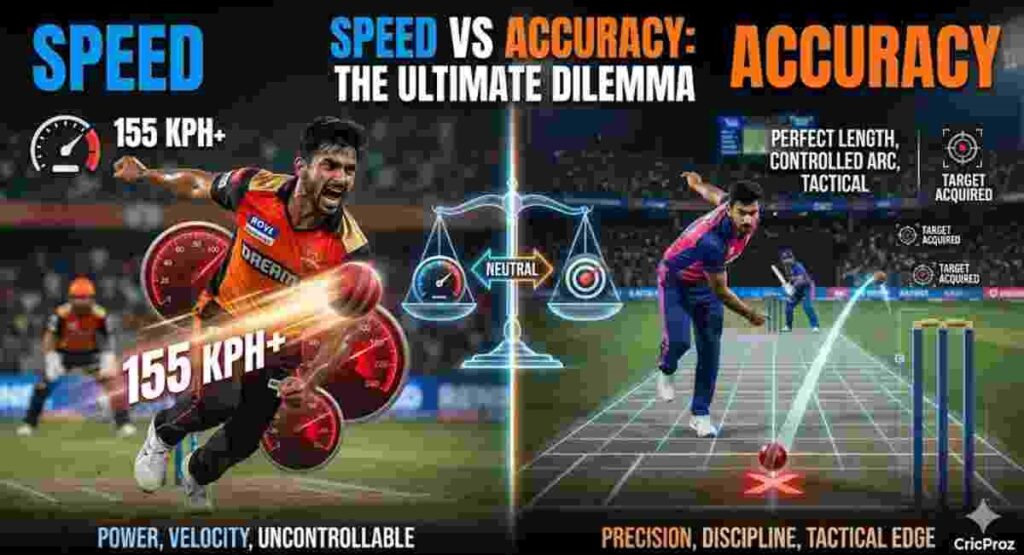 cricket fast bowling speed vs accuracy