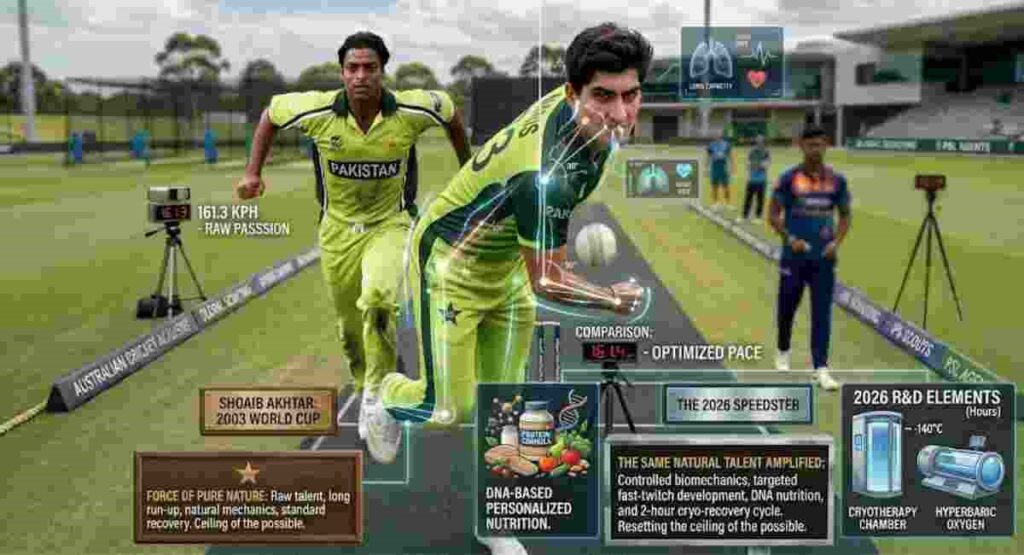 cricket technology comparison 2003 vs 2026 shoaib akhtar 161 3 kph record
