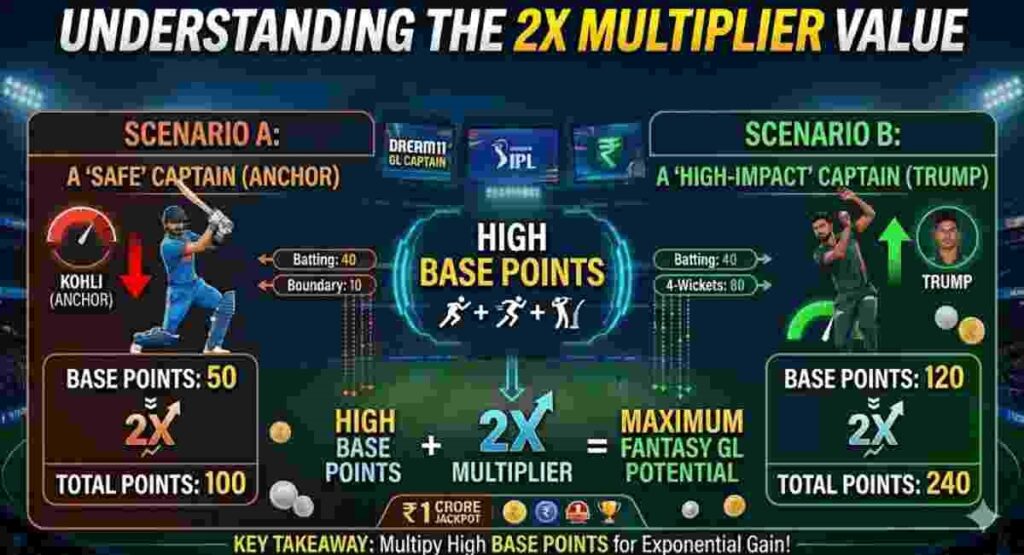 dream11 gl captain hack multiplier points explained 2026